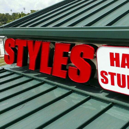 Styles Hair Salon Channel Letter Sign Cedar Park, Texas